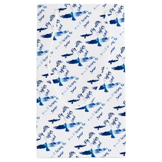 Vliegen met adelaars klein cadeauzakje (Achterkant)