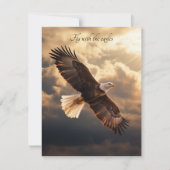 Vliegen met de adelaars feestdagenkaart (Voorkant)