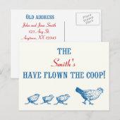 Vliegen met de Coop Change of Address Aankondigingskaart (Voorkant / Achterkant)