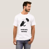 Vliegen met de Flow! Grappige kat T-shirt (Voorkant volledig)