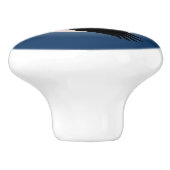 Vliegen met de maan erachter keramische knop (Zijkant)