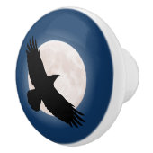 Vliegen met de maan erachter keramische knop (Rechts)