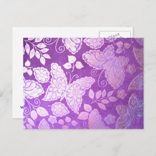 vliegen met een vlindermodel briefkaart (Voorkant / Achterkant)