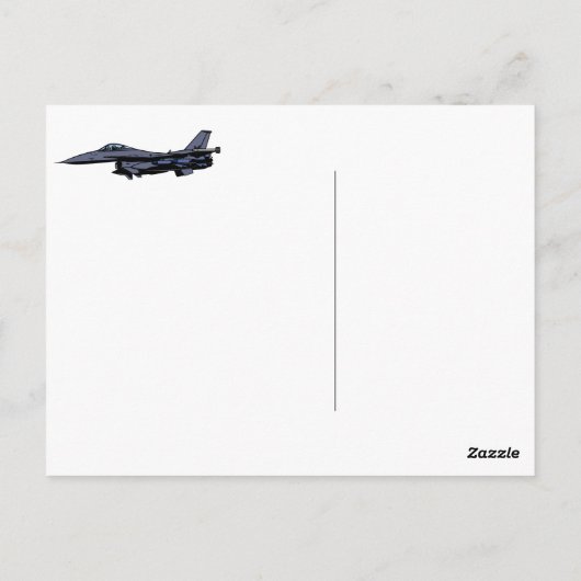 Vliegen met gevechtsvliegtuigen briefkaart (Achterkant)