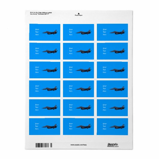 Vliegen met gevechtsvliegtuigen etiket (Full Sheet)