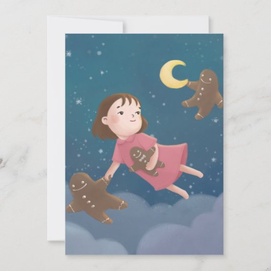 Vliegen met Gingerbread Cookies Dream Kaart (Voorkant)