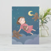 Vliegen met Gingerbread Cookies Dream Kaart (Staand voorkant)