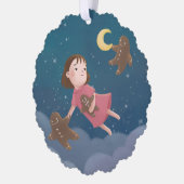 Vliegen met Gingerbread Cookies Dream Ornament Kaart (Links)