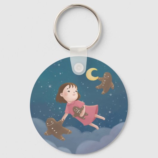 Vliegen met Gingerbread Cookies Dream Sleutelhanger (Voorkant)