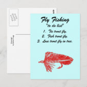 Vliegen met het Briefkaart "Red Matuka" op "do lis (Voorkant / Achterkant)