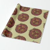 Vliegen met kerstmis cadeaupapier (Uitgerold)