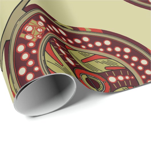 Vliegen met kerstmis cadeaupapier (Rol Hoek)
