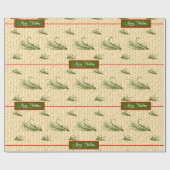 Vliegen met kerstmis cadeaupapier (Vlak)