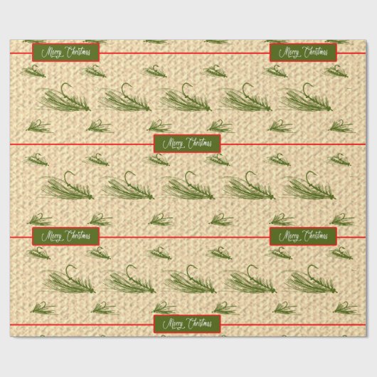 Vliegen met kerstmis cadeaupapier (Vlak)