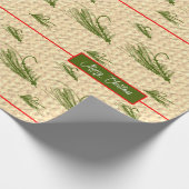 Vliegen met kerstmis cadeaupapier (Hoek)