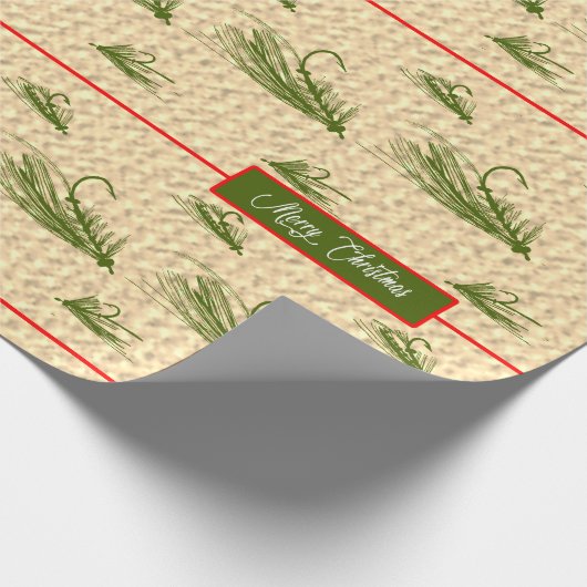 Vliegen met kerstmis cadeaupapier (Hoek)