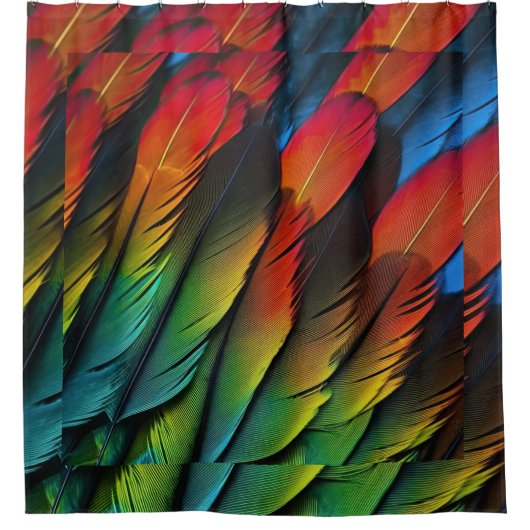 Vliegen met kleur douchegordijn (Voorkant)