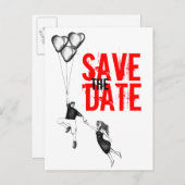 Vliegen met liefde aankondigingskaart (Voorkant / Achterkant)