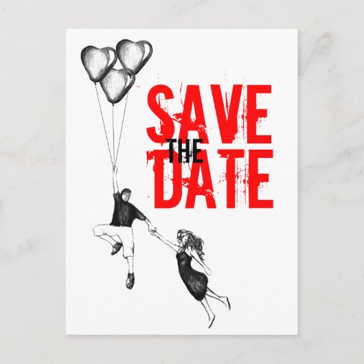 Vliegen met liefde aankondigingskaart (Voorkant)