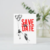 Vliegen met liefde aankondigingskaart (Staand voorkant)