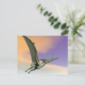 vliegen met Pteranodon dinosaur - 3D rendering Briefkaart (Staand voorkant)