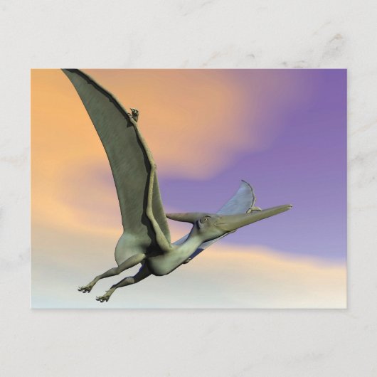 vliegen met Pteranodon dinosaur - 3D rendering Briefkaart (Voorkant)