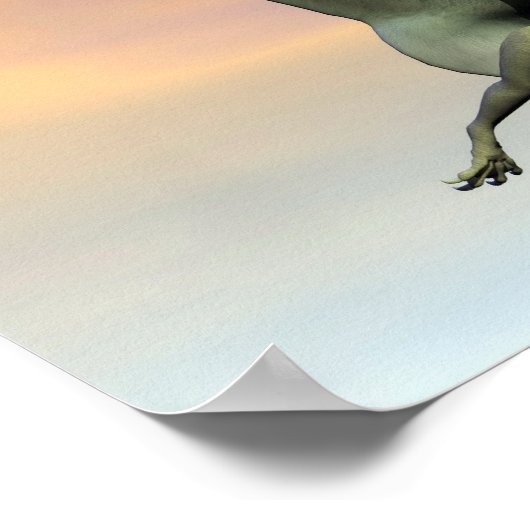 vliegen met Pteranodon dinosaur - 3D rendering Poster (Hoek)
