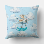 Vliegen met Teddy de Pilootkussen Kussen (Achterkant)