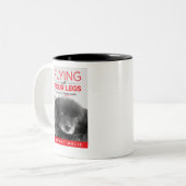 Vliegen met vier poten tweekleurige koffiemok (Voorkant links)