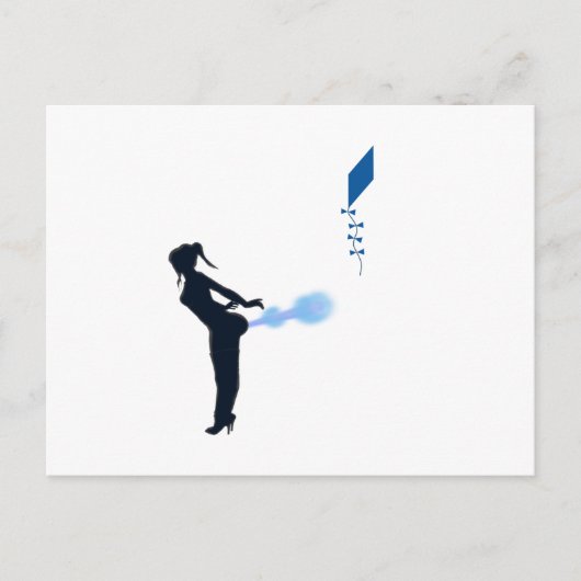 vliegen met xtreme kite briefkaart (Voorkant)