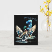 Vliegen naar 1 eend jagen 1e verjaardag partij 1 y kaart (Gele Bloem)