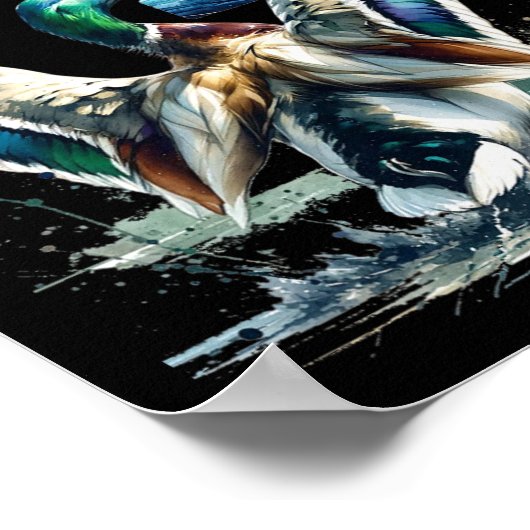 Vliegen naar 1 eend jagen 1e verjaardag partij 1 y poster (Hoek)