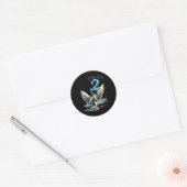 Vliegen naar 2 eendenjacht 2e verjaardagsfeest 2 y ronde sticker (Envelop)