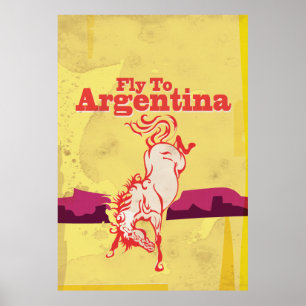 Vliegen naar Argentinië poster voor oldtimers