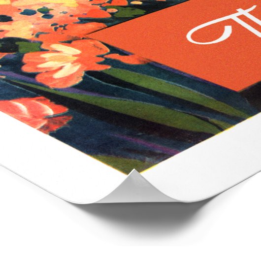 Vliegen naar Bermuda Vintage Poster (Hoek)