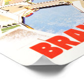 Vliegen naar CHICAGO ILLINOIS USA Retro Airlines T Poster (Hoek)