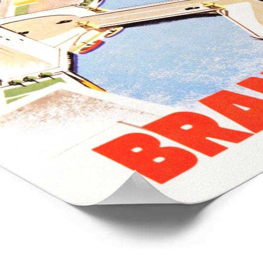 Vliegen naar CHICAGO ILLINOIS USA Retro Airlines T Poster (Hoek)