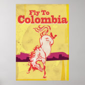 Vliegen naar Colombia poster van het klassieke rei (Voorkant)
