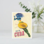 Vliegen naar Cuba, briefkaart van het klassieke vl (Staand voorkant)