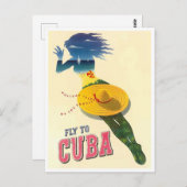 Vliegen naar Cuba, briefkaart van het klassieke vl (Voorkant / Achterkant)