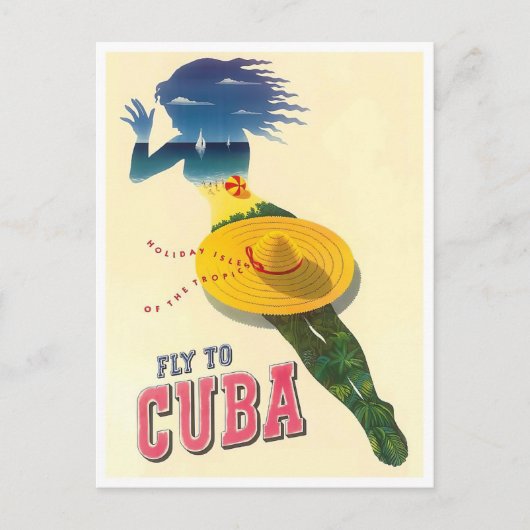 Vliegen naar Cuba, briefkaart van het klassieke vl (Voorkant)