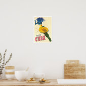 Vliegen naar Cuba, poster van het klassieke vliegr (Keuken)