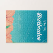 Vliegen naar de klassieke Barbados-reisposter Legpuzzel (Horizontaal)