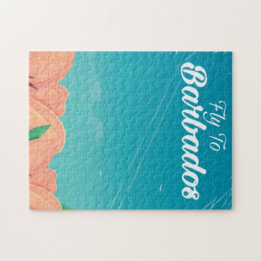Vliegen naar de klassieke Barbados-reisposter Legpuzzel (Horizontaal)