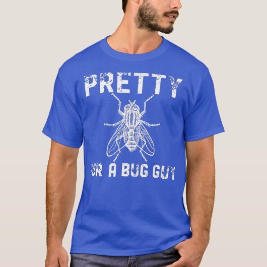 vliegen naar een vliegende man Entomoloog grappig T-shirt (Voorkant)