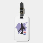 Vliegen naar Frankrijk Bagagelabel (Voorkant verticaal)