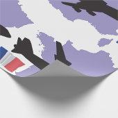 Vliegen naar Frankrijk Cadeaupapier