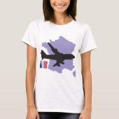 Vliegen naar Frankrijk T-shirt (Voorkant)