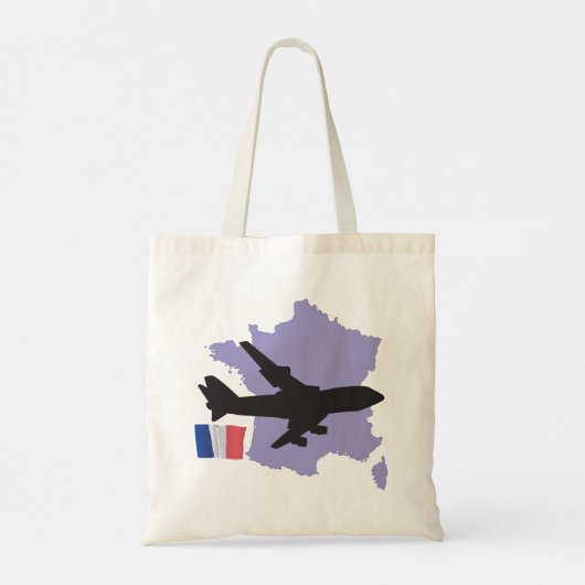 Vliegen naar Frankrijk Tote Bag (Achterkant)