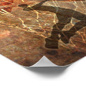 vliegen naar het mannen basketbalhoepje poster (Hoek)